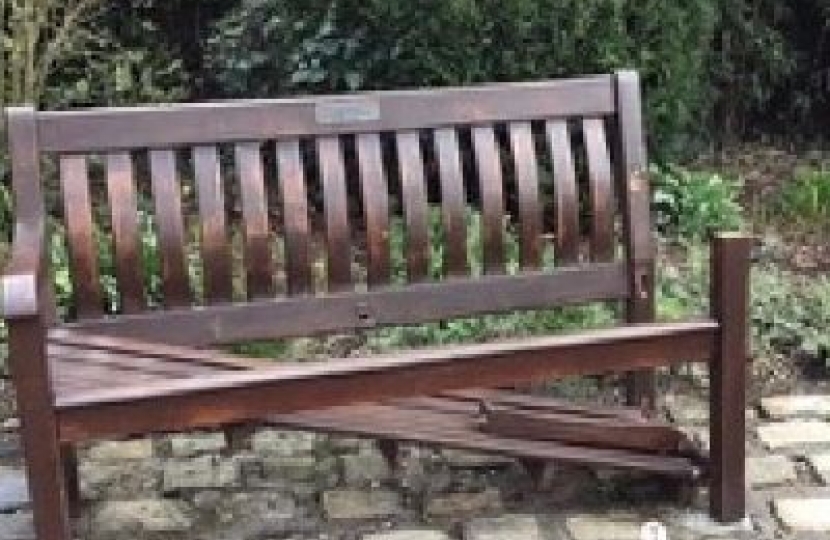 Broken Bench in Whalley