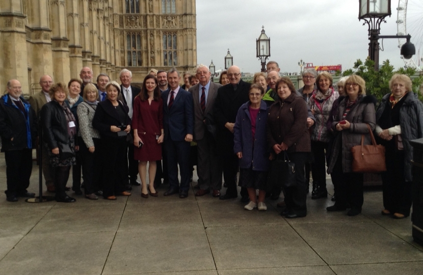 Ribble Valley Association members at the Houses of Parliament